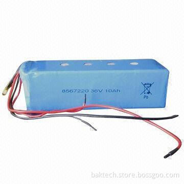 Lithium Polymer Battery Pack, 36V Voltage, 10Ah Capacity